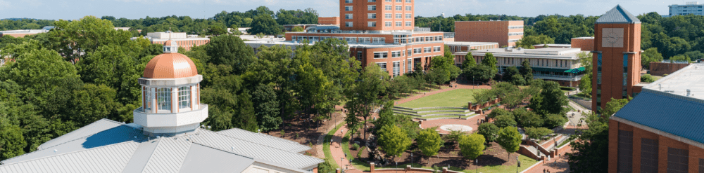 Aeriel view of UNC CHarlotte campus.